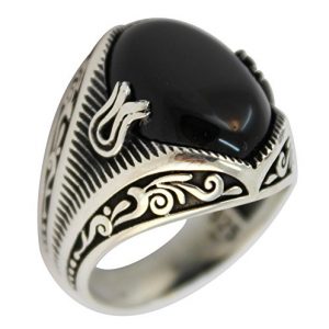  Anillo de Piedra Onyx Para Hombre