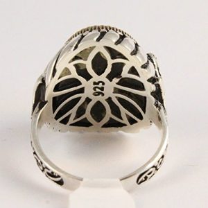 Anillo de espada de lujo hecho a mano de plata 925